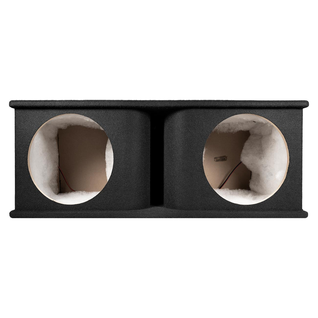 QPower Dual 12″ Curved Vent Port Empty Woofer Enclosure