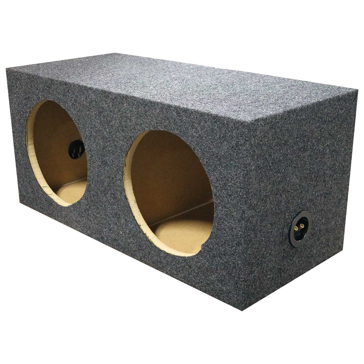 EMPTY WOOFER BOX (2)12" QPOWER SQUARE STYLE; *MSPQ12E*