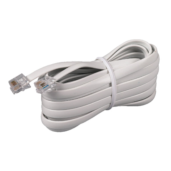 RCA 15FT PHN LINE CORD WHT