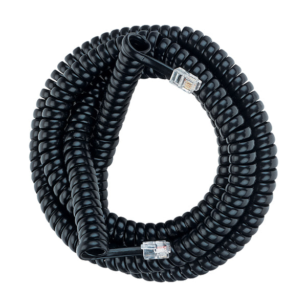 RCA 25FT PHN COIL CORD TP BK