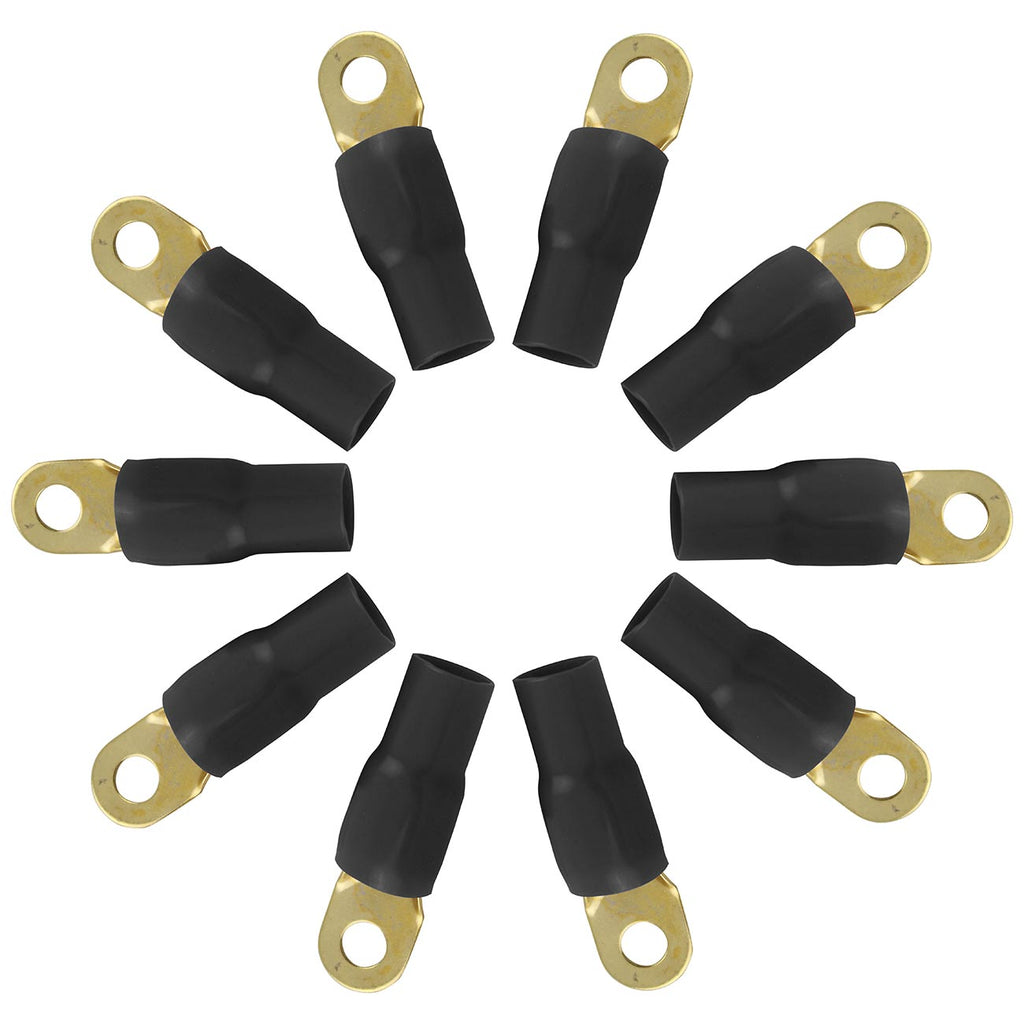 XScorpion Ring Terminal 1/0ga. - Black (10 pack)
