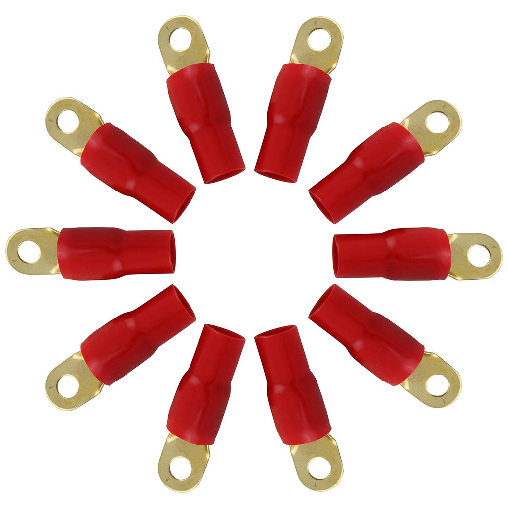 XScorpion Ring Terminal 1/0ga. - Red (10 pack)