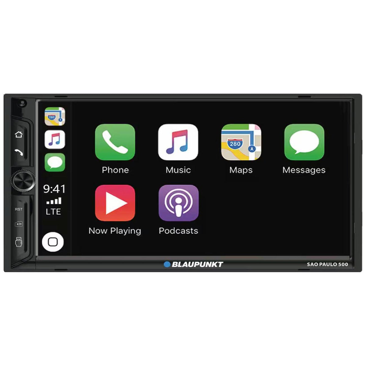 Blaupunkt 7″ Double DIN MECHLESS Fixed Face Touchscreen Receiver with Bluetooth & Wired Apple Carpla
