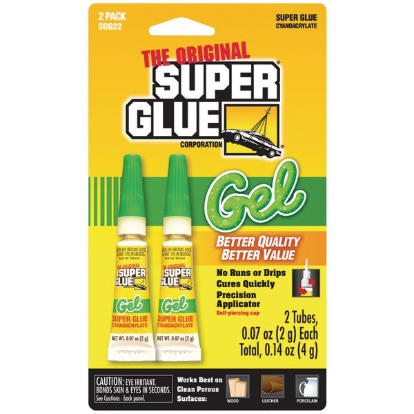 THE ORIGINAL SUPER GLUE(R) CORPORATION THICK GEL SUPER GLUE-2 PK