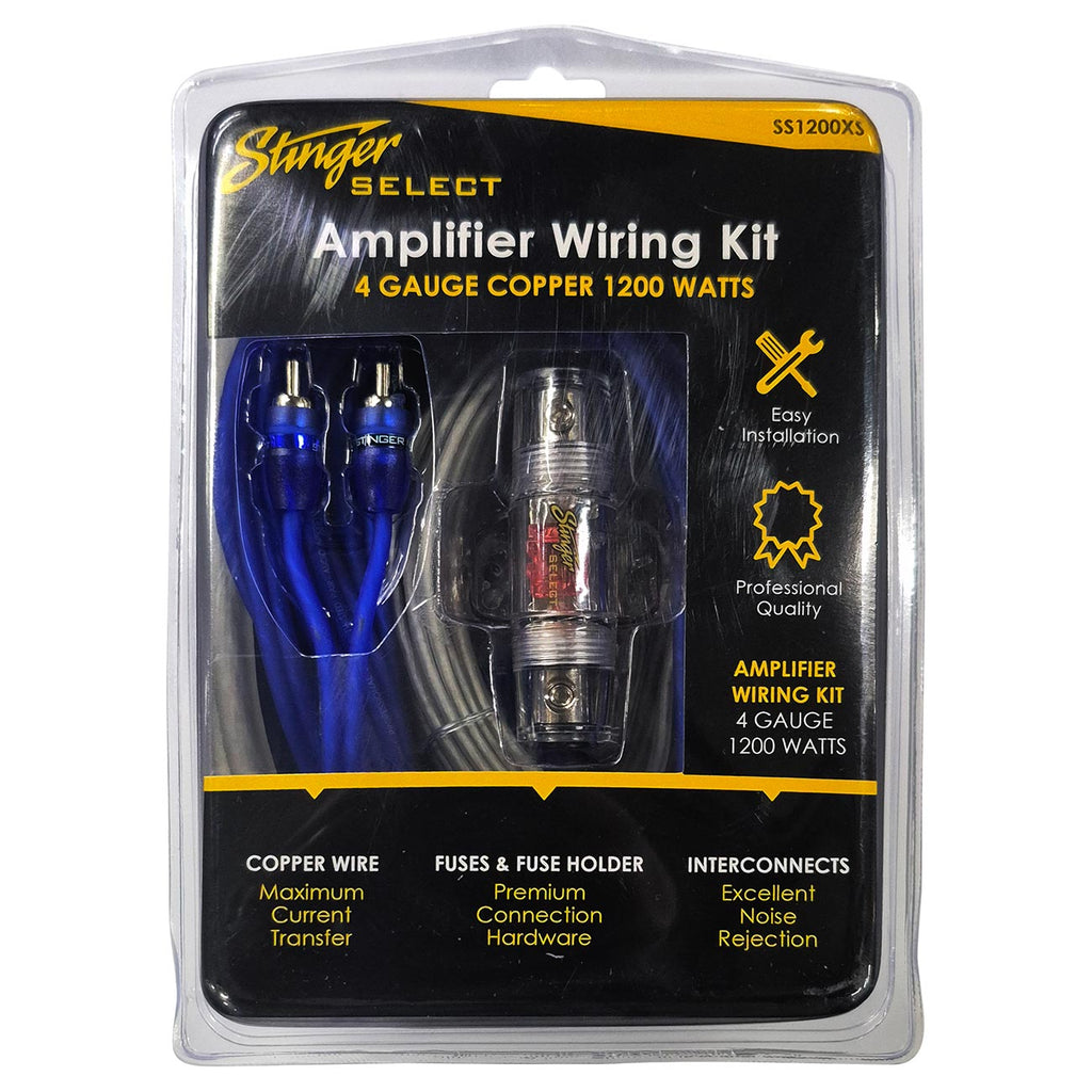 Stinger 4 Gauge Amplifier Wiring Kit 100% Copper - 1200 Watts