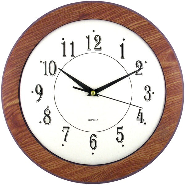 TIMEKEEPER 12IN WOOD ROUND CLOCK