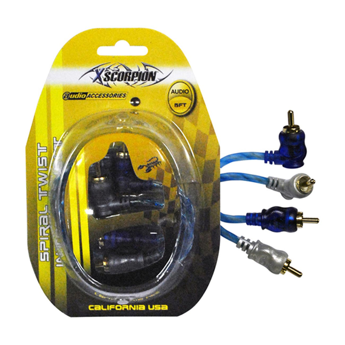 XScorpion 3-Foot Right Angle Triple Shielded RCA Cable - Expert Link Series