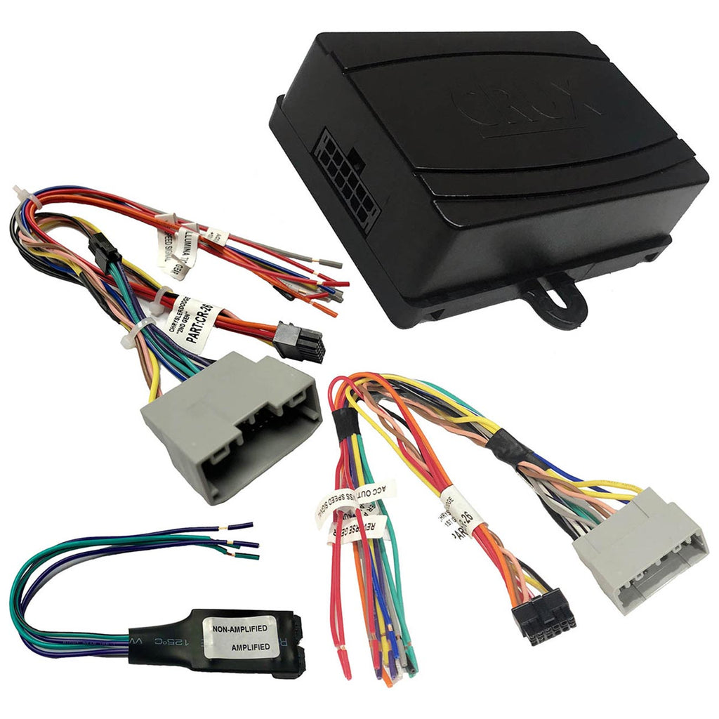 CRUX Radio Replacement Interface with SWC Retention for Select ’05-’18 Chrysler/Dodge/Jeep Vehicles