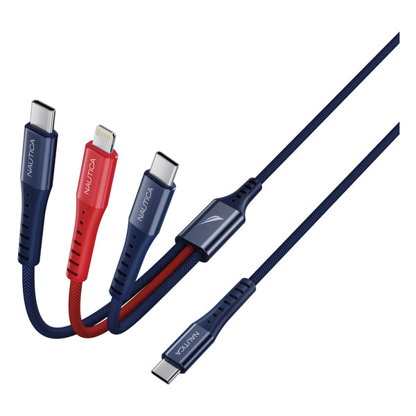 NAUTICA(R) 60W 3IN1 CHRG CBL NVY