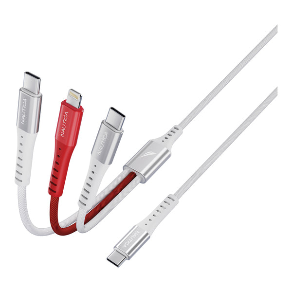 NAUTICA(R) 60W 3IN1 CHRG CBL WHT