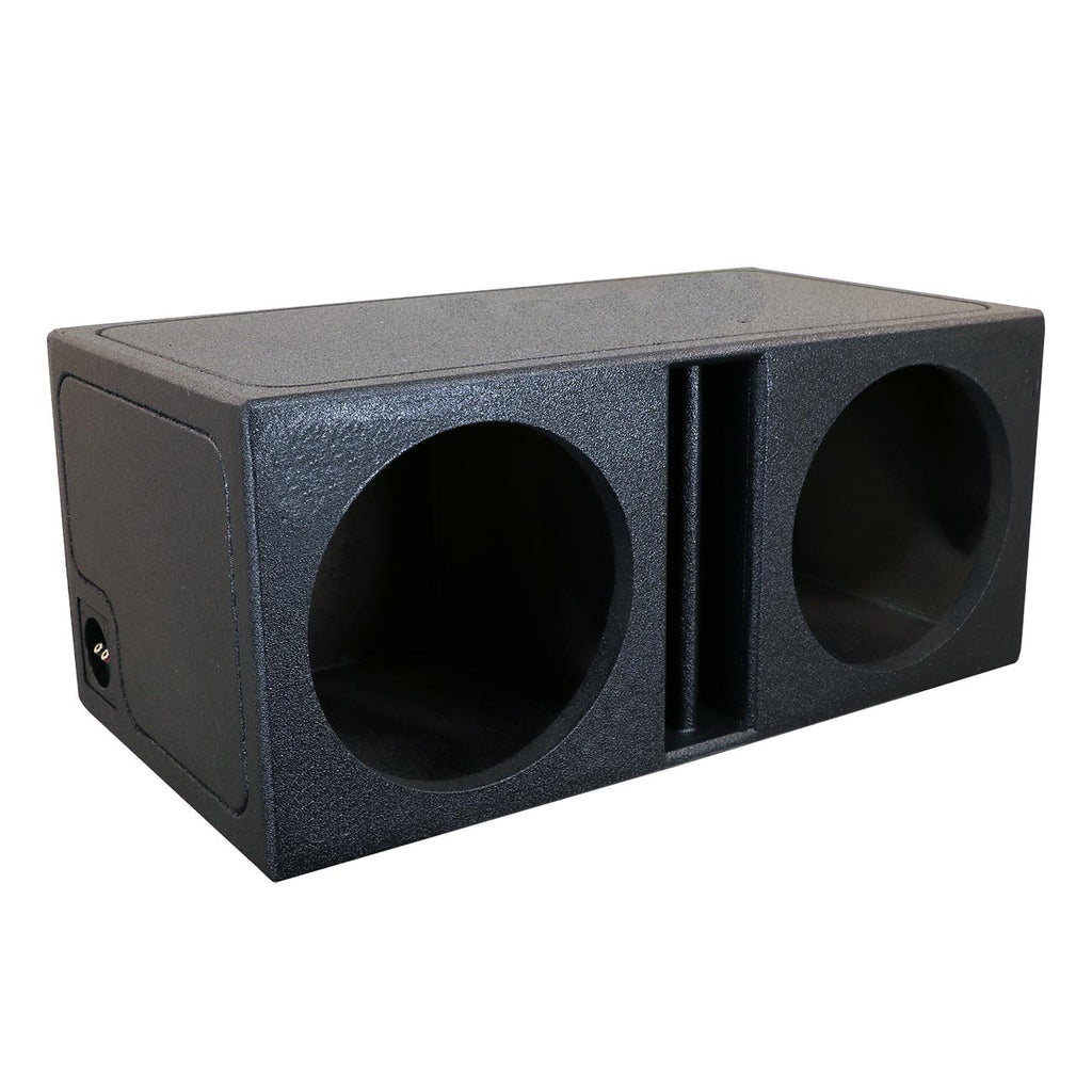 Atrend Dual 10" Slammer Slot-Port Vented Woofer Enclosure - Bedliner Finish