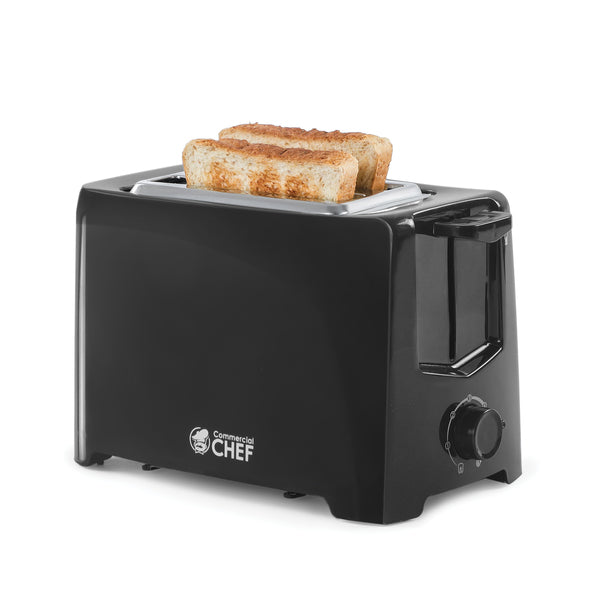 COMMERCIAL CHEF 2 SLICE TSTR BLK