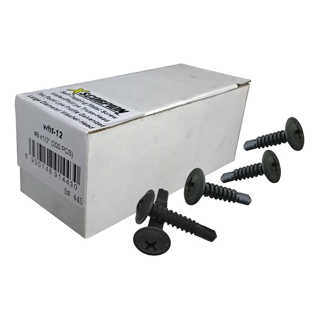 Xscorpion 1/2″ Wafer Head Self-Tapping Philips Screws (Box 200)