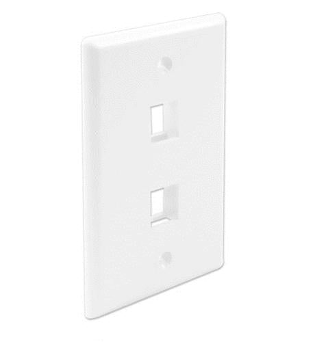 FP02PWH-SPK FACEPLATE 2 PORT 25 PK WHITE