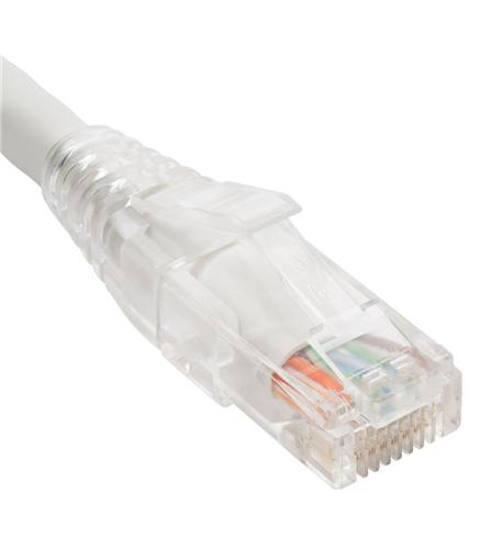 PATCH CORD CAT6 CLEAR BOOT 3' WHITE