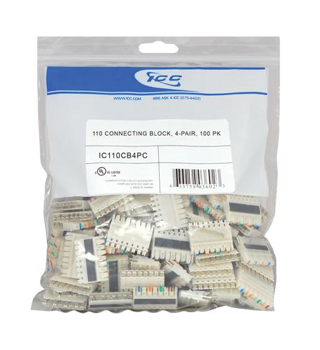 110 CONNECTING BLOCK, 4-PAIR, 100 PK
