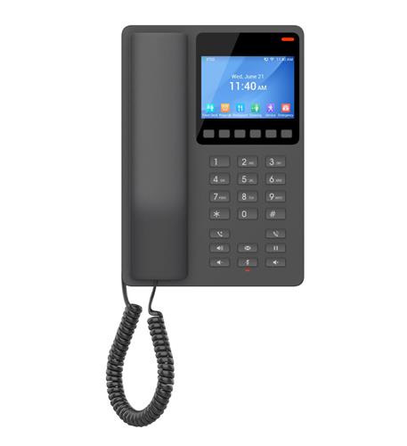 Compact Hotel Phone, Color LCD, BLK