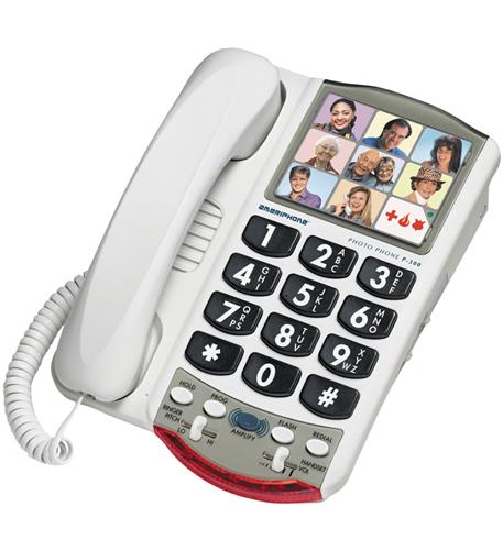 76593 Amplified Photo Phone WHITE