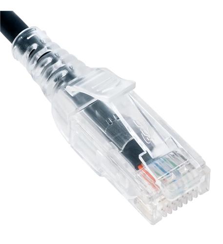 PATCH CORD, CAT 6 SLIM CLEAR 20FT BLACK