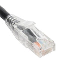 PATCH CORD CAT6 CLEAR BOOT 7' BLACK