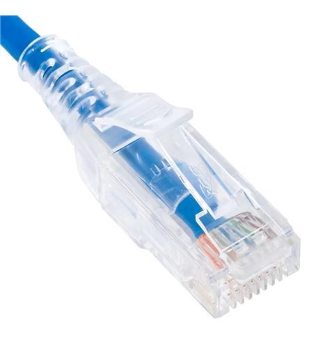PATCH CORD, CAT 6 SLIM CLEAR SR 5FT BL