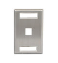 FACEPLATE, ID, STAINLESS, 1-GANG,1-PORT