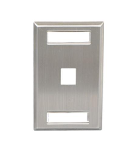 FACEPLATE, ID, STAINLESS, 1-GANG,1-PORT