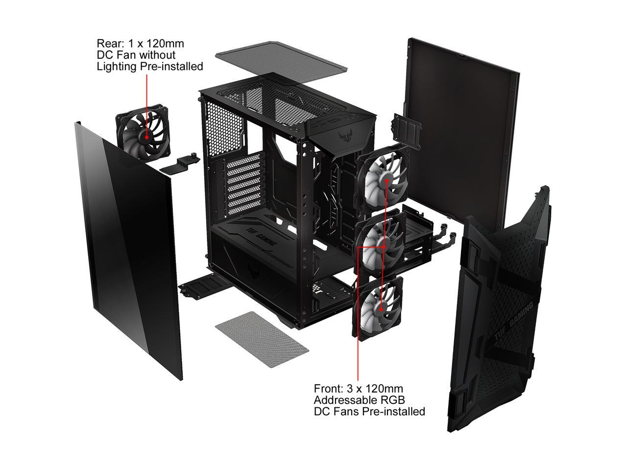 ASUS CASE ASUS GT301/BLK/ARGB FAN R