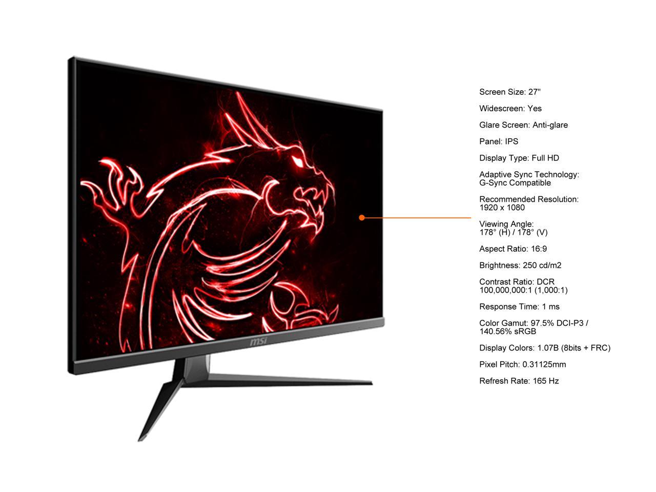 MSI MNTR MSI 27" 165HZ IPS MAG2732 R