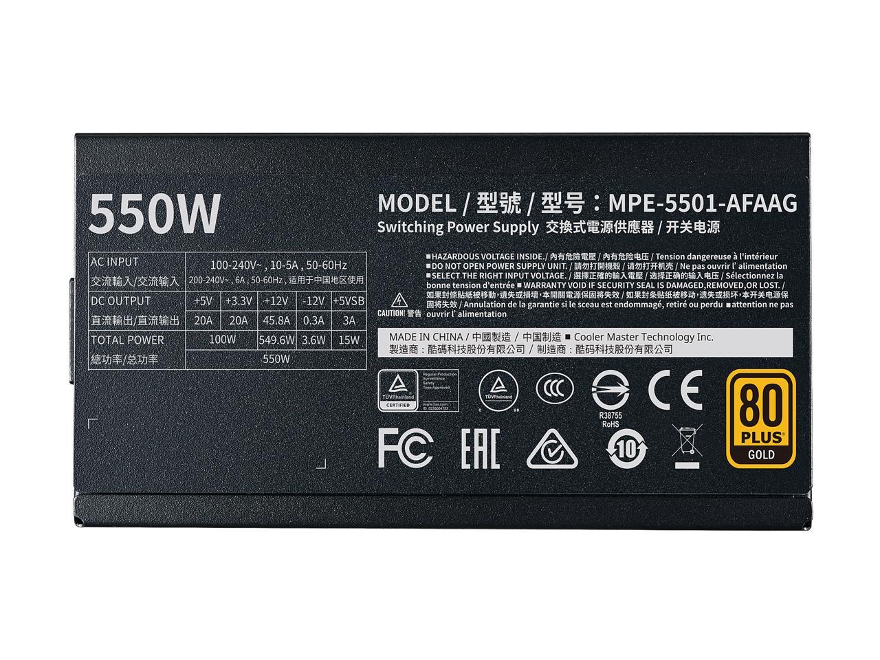 Cooler Master PSU CM 550W MPE-5501-AFAAG-US R