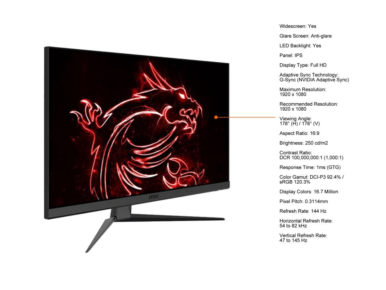 MSI MNTR MSI 27" G272 144HZ IPS REC