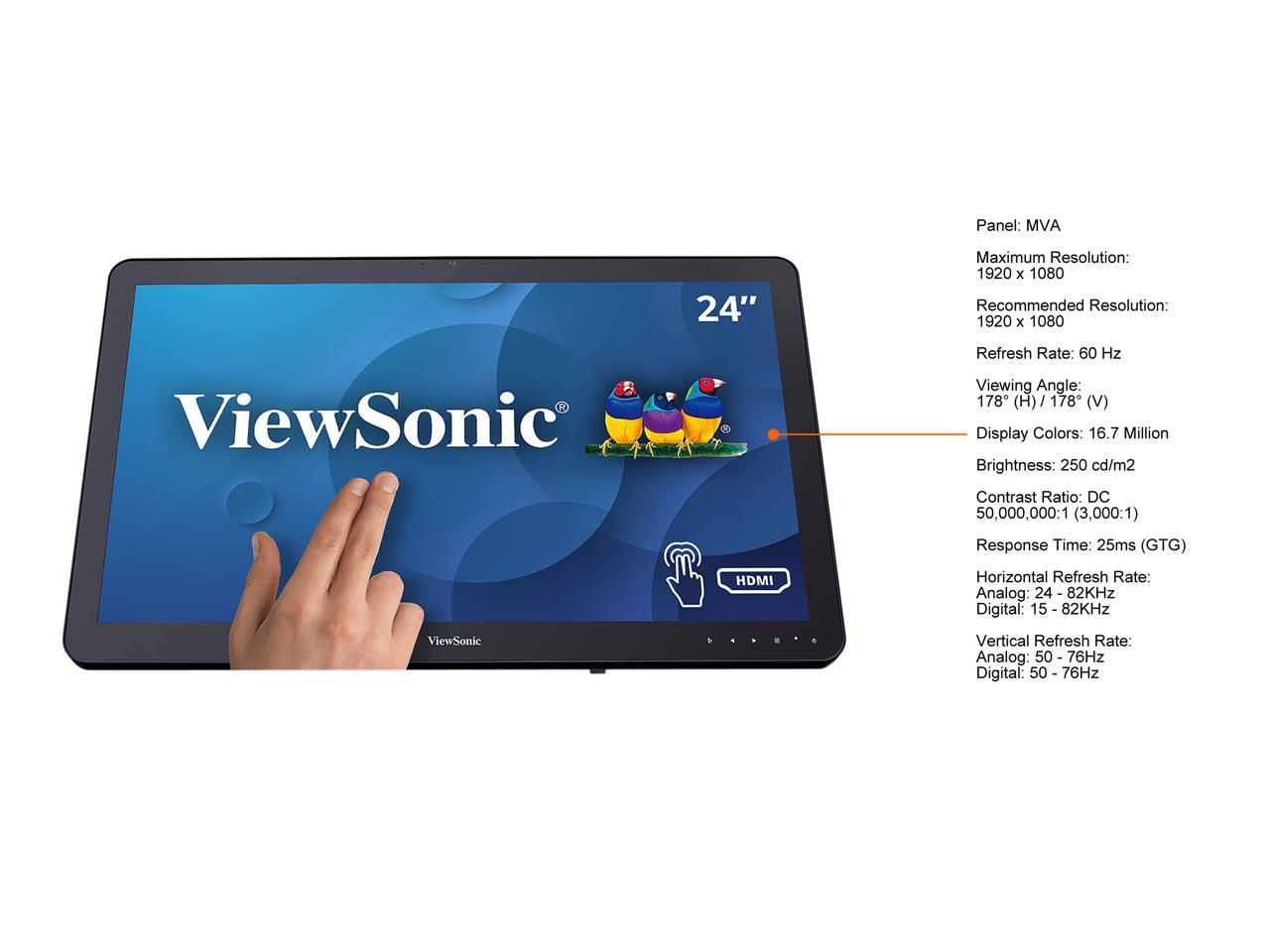 ViewSonic TOUCHMNTR VWSNC 23.6" 25MS TD2430 R