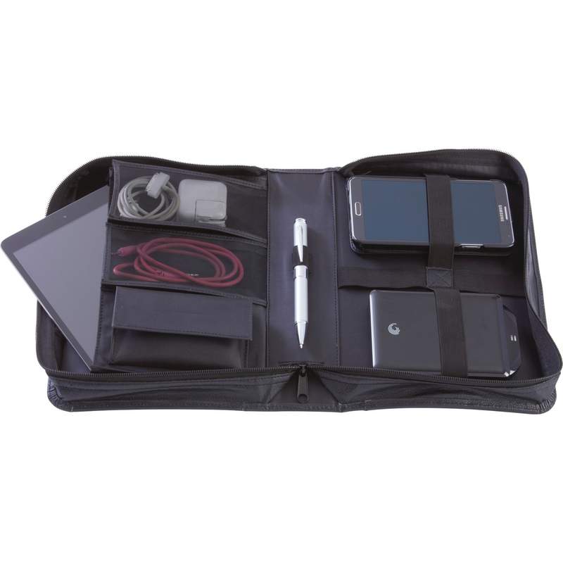 Embassy™ Solid Genuine Cowhide Leather Travel Electronics Case