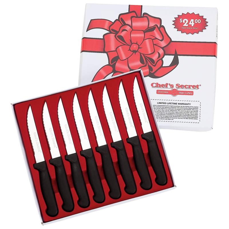 Chef's Secret  8pc 8-1/2" Steak Knife Set