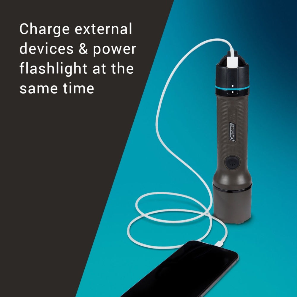 Coleman OneSource 1000 Lumens LED Flashlight  Rechargeable Lithium Ion Battery [2000035454]