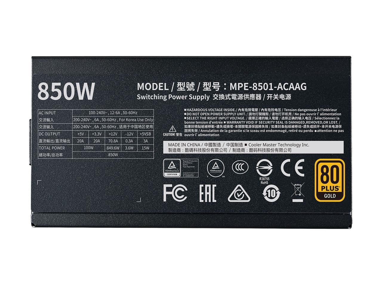 Cooler Master PSU CM 850W MPE-8501-AFAAG-US R