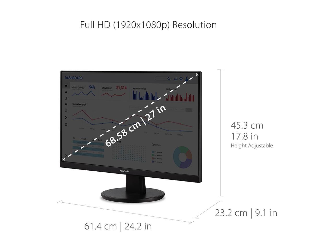 ViewSonic MNTR VIEW 27" 75HZ VA2747-MH R