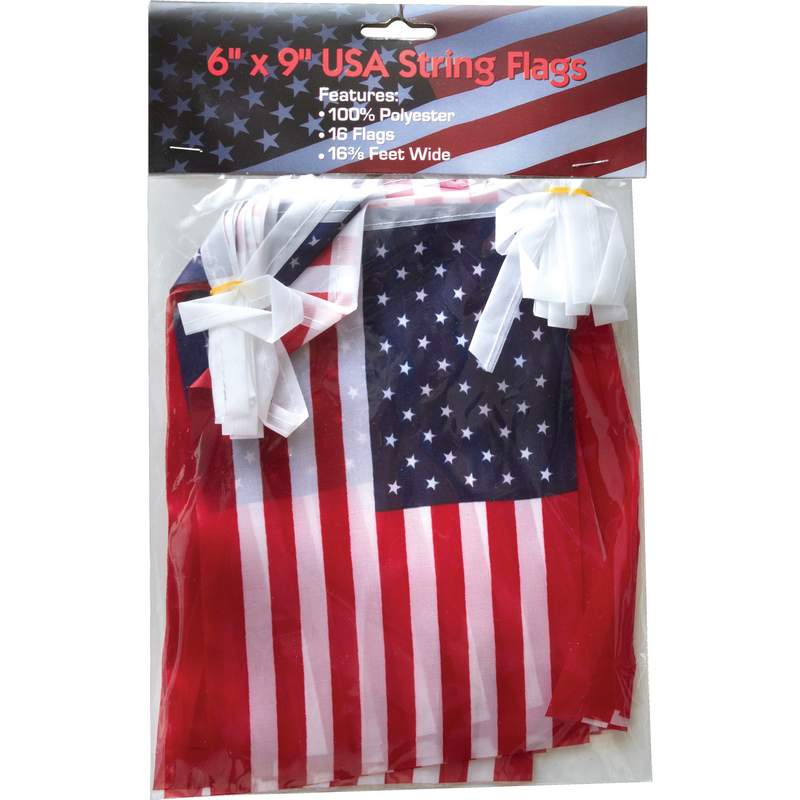 6" x 9" USA String Flags