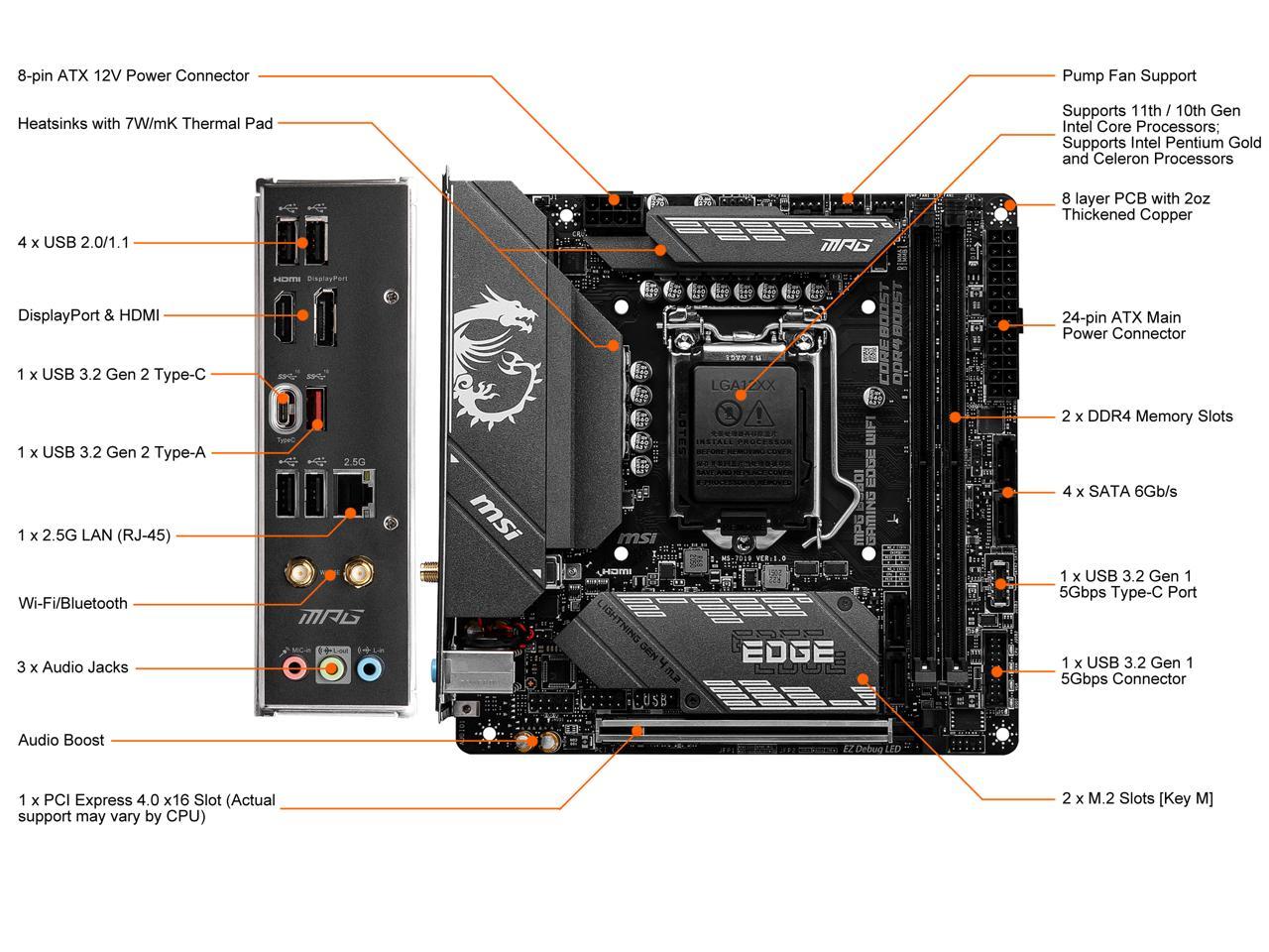 MPG B560I GAMING EDGE WIFI R